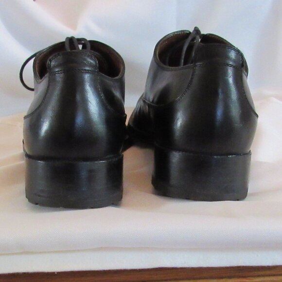 Fratelli Rossetti Black Derbys Size 9.5 Made in Italy Excellent Pre-Owned Cond. - Picture 3 of 11